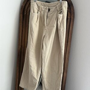 Women’s  Cream Corduroy Pants